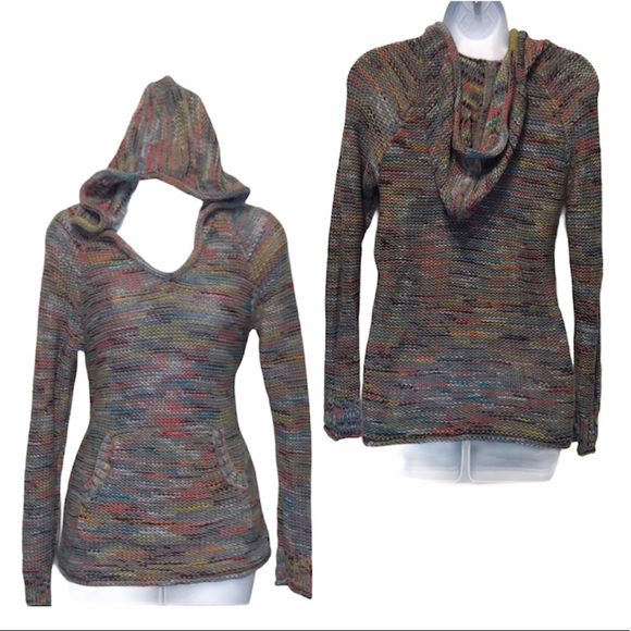 Eddie Bauer Sweaters - Eddie Bauer Hooded Knit Sweater Hoodie Sz S